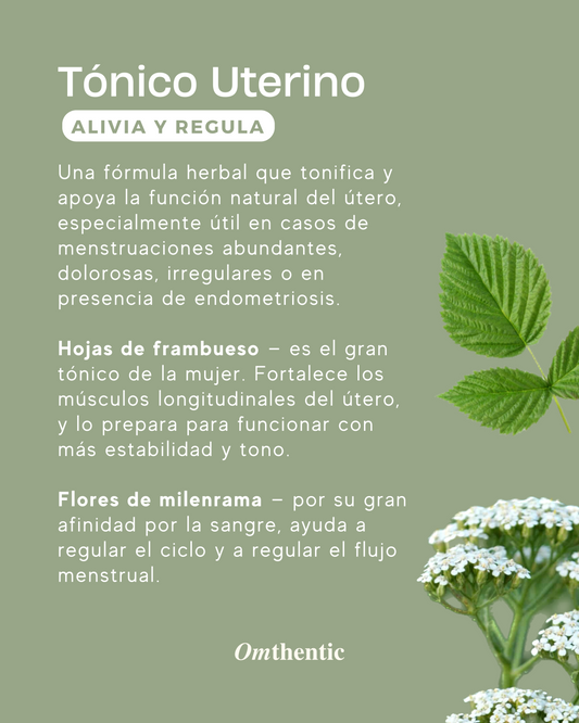 Tintura medicinal orgánica — Tónico uterino