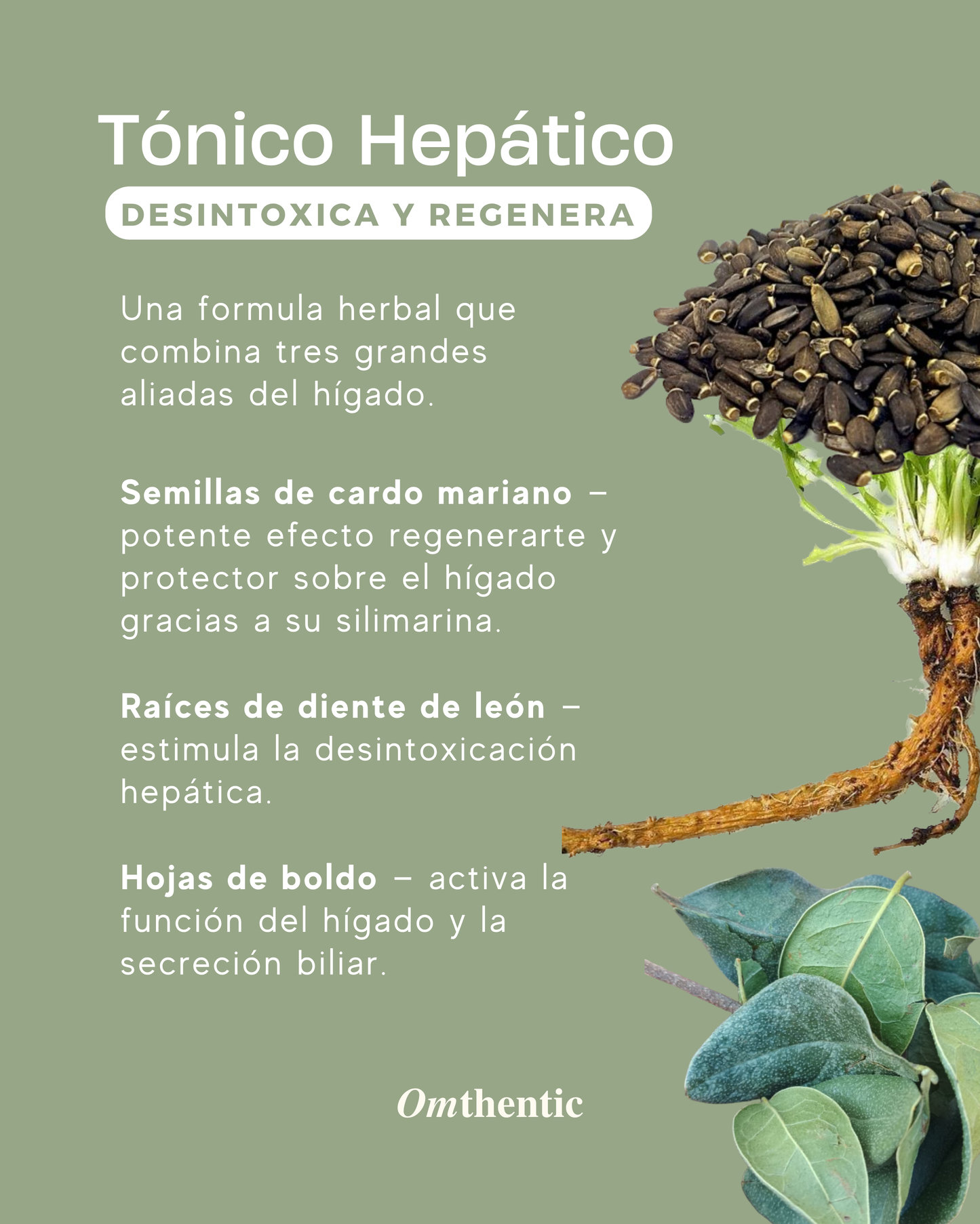 Tintura medicinal orgánica — Tónico hepático